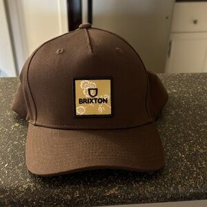 Brixton Dark Brown Hat with Floral Patch